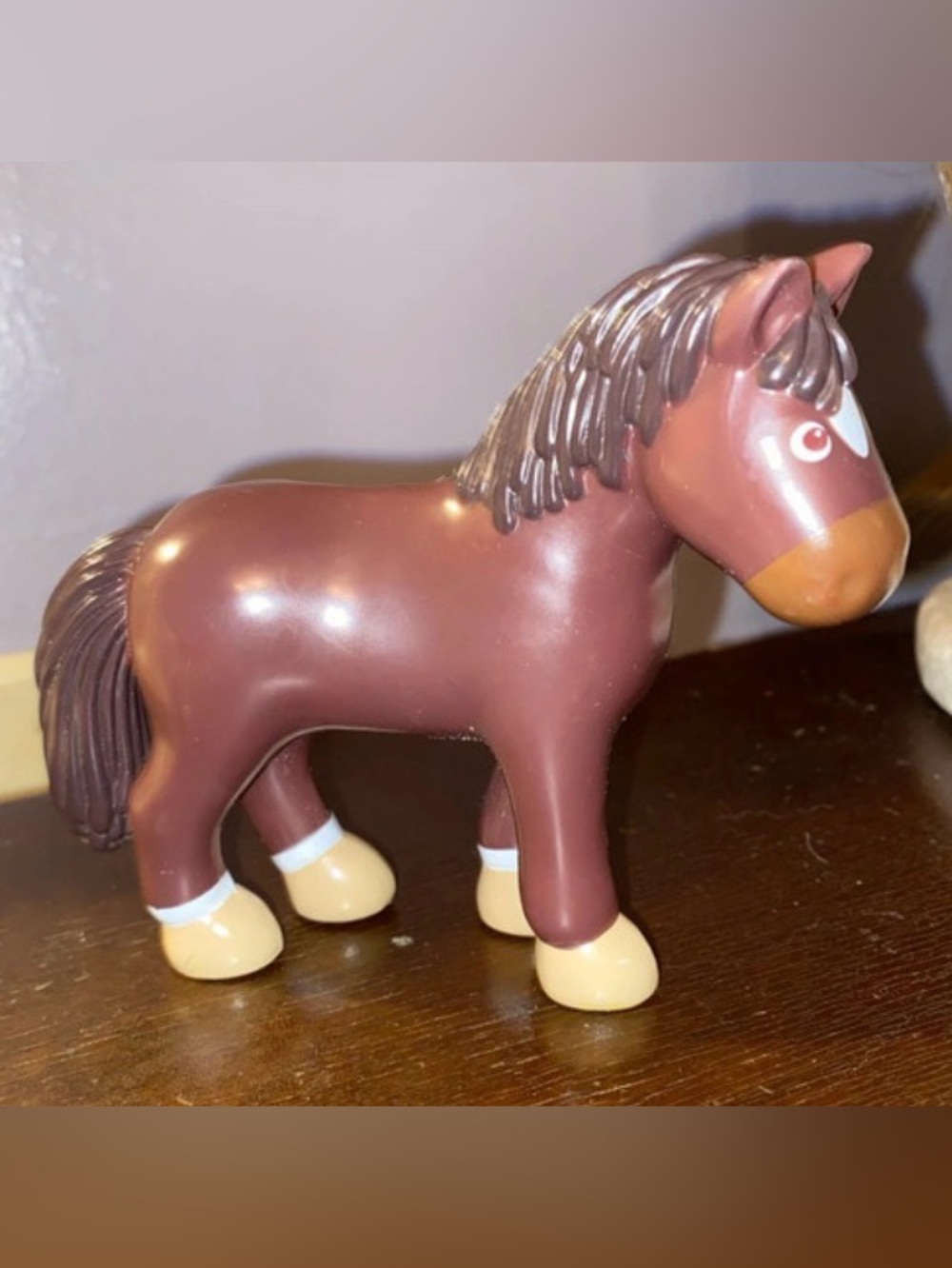 HABA Little Friends Horse Tara - 4.5" Apaloosa Farm Animal Toy Figure